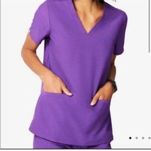 Limited Edition, Digital Grape, Casma 3 Pocket Scrub Top